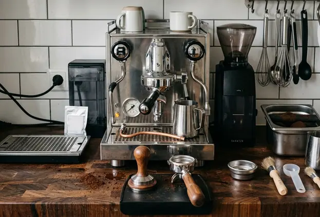 Image showing espresso workspace